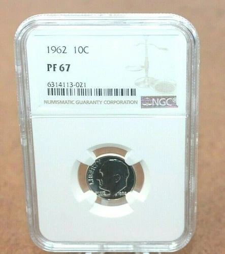 1962 Roosevelt Dime NGC PF67 [022WEJ]