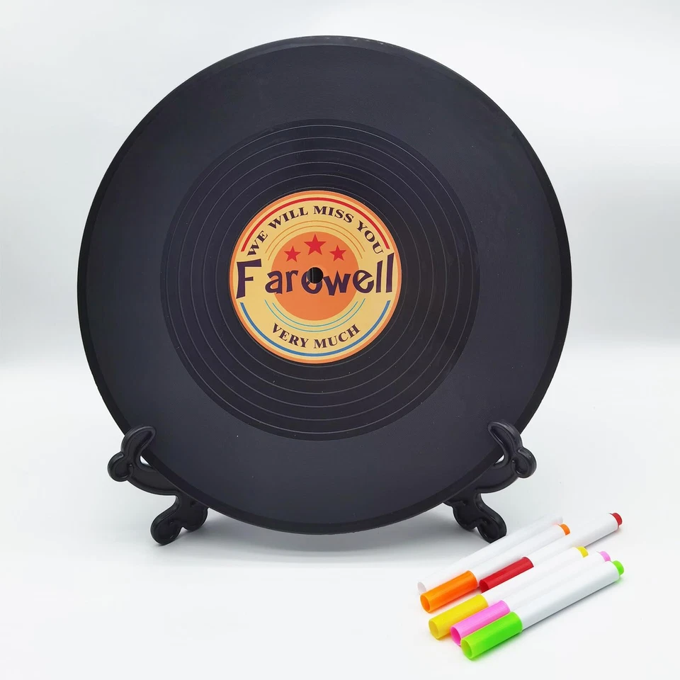 Libro de visitas de despedida firma alternativa disco de vinilo felicitaciones jubilación pa... Foto 2 de 4