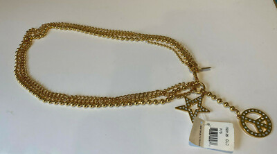 Coach Gold Multi-Chain Star & Charm Belt Coach Gold Star Moon Cluster Bag Charm CDB59 | Mercari main image 4