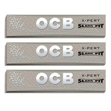 OCB X-Pert King Size Slim Ultra Thin Cigarette Rolling Papers 3 Booklets