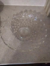 Fostoria American Clear 12" Footed Lily Pond Bowl