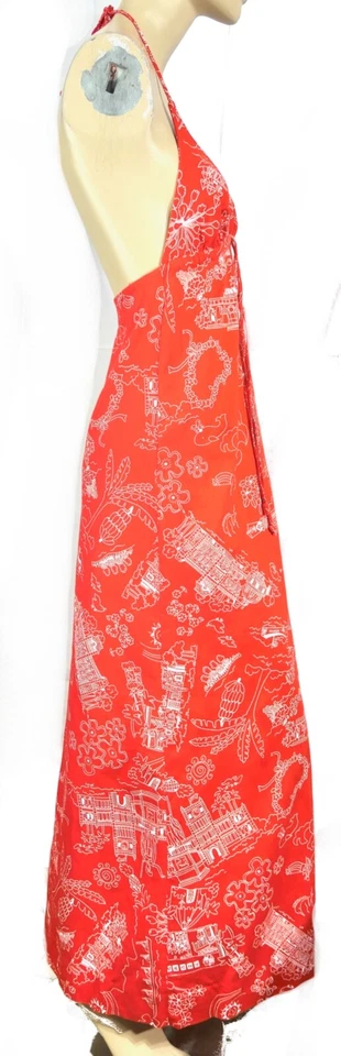 Maxi Vestido Hawaiano De Colección Marshall Field Company Young Chicago Ropa Deportiva 26" Busto Foto 2 de 4