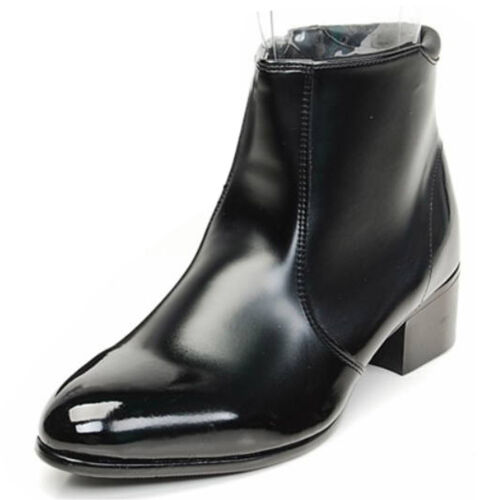 Herren Leger Elegant Formell Business Kunstleder Reißverschluss Chelsea Stiefeletten Schuhe