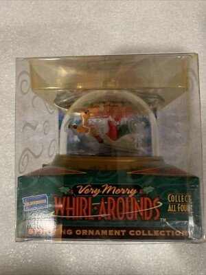 Blockbuster 1999 Very Merry Whirl Around Spinning ornament Rudolph reindeer