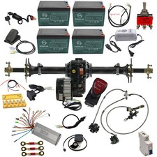30" 34" 40" Go kart Electric Rear Axle Kit 1000W Differential Motor Golf Cart US