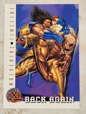 #89 BACK AGAIN SABRETOOTH 1996 Fleer Marvel X-Men Walmart Exc WOLVERINE TIMELINE