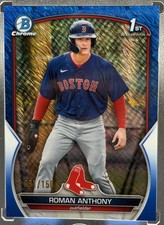 Roman Anthony 2023 1st Bowman Chrome BLUE SHIMMER REFRACTOR /150