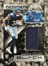 2023 Panini Black Roschon Johnson Rookie Futuristic Patch /150 #FUT-12 Bears RC 