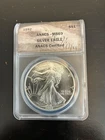 ANACS MS69 1992 American Silver Eagle 1 oz .999 Fine Silver Dollar Free Shipping