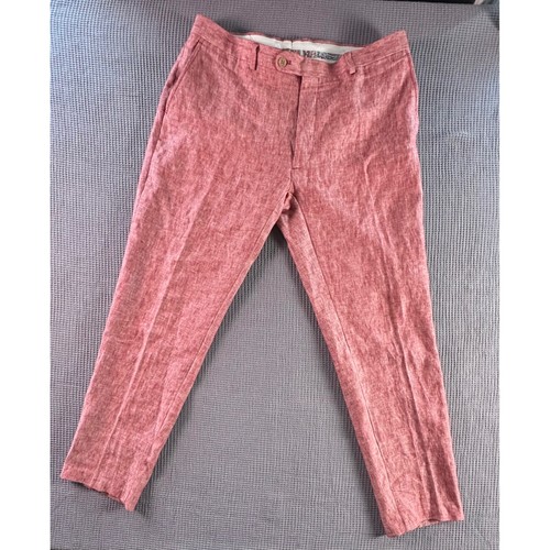 Joseph Abboud 100% Linen Blazer Suit Jacket Pants Set Mens 48L 36x30 Pink - Picture 6 of 18