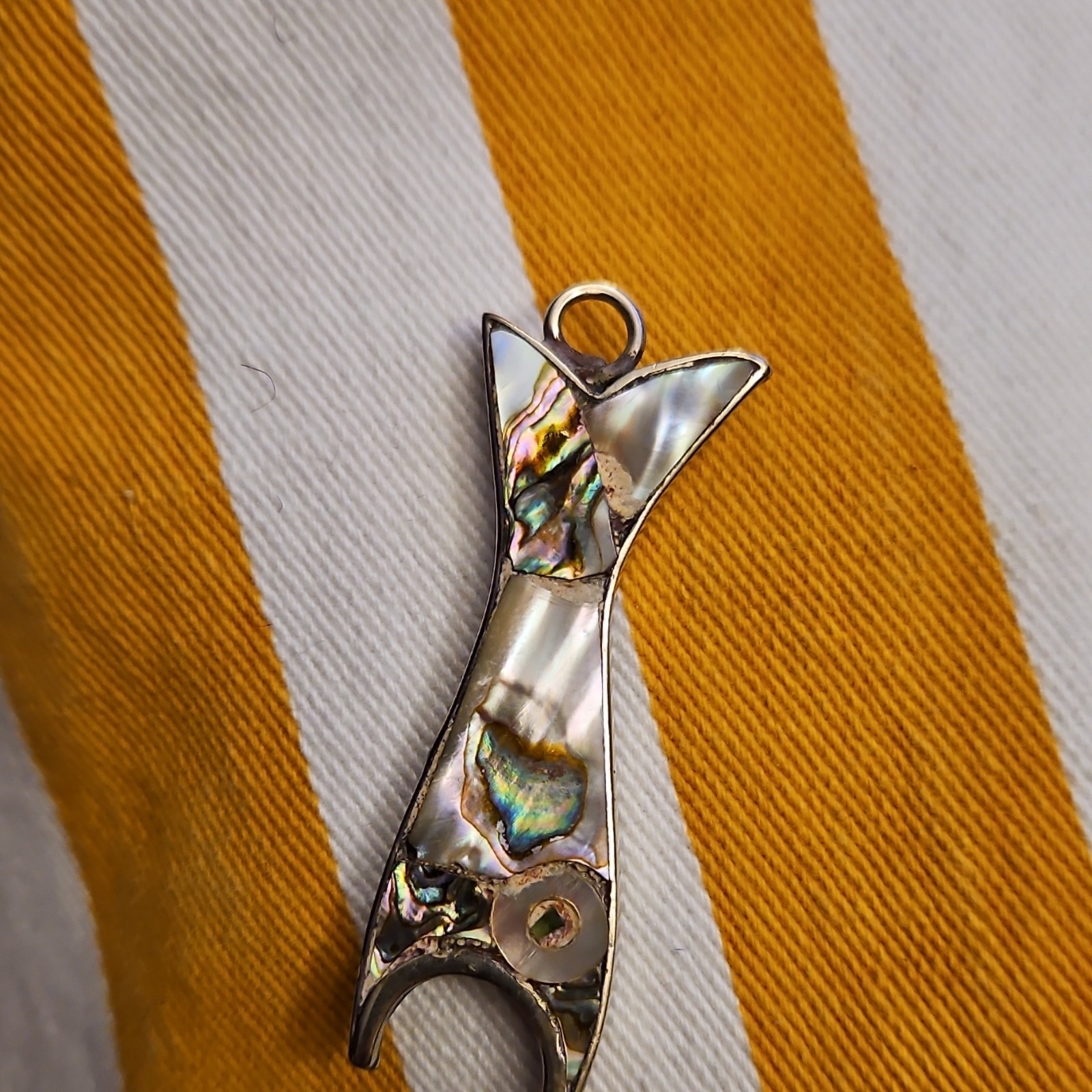 Multicolor Abalone Shell Fish Pendant Animal Ocea… - image 2