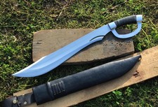 Hand Crafted Kukri Machete Knife Full Tang Steel Blade Outdoor Survival W/Sheath