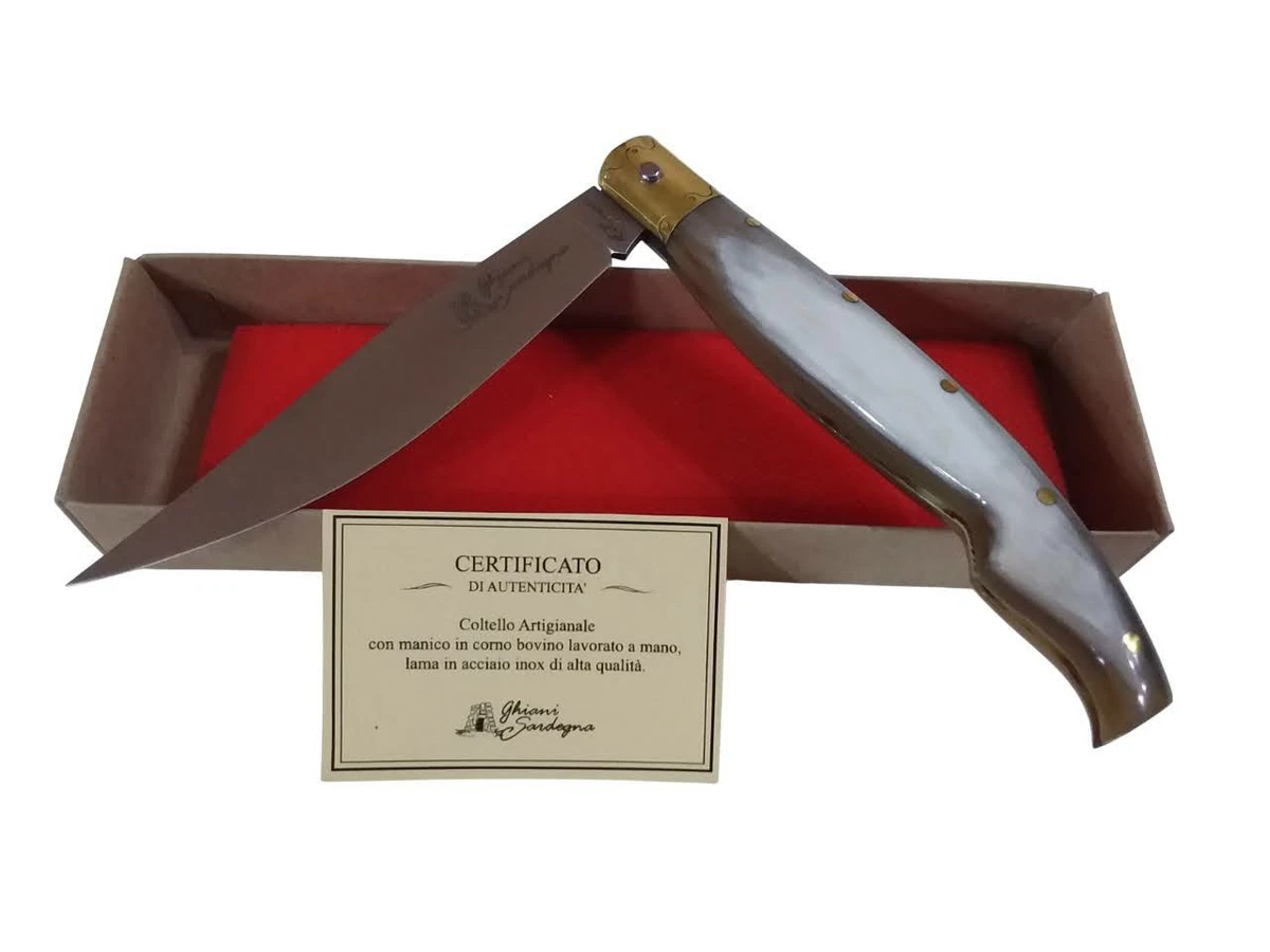 Couteau Pliant Vintage Sarde - Acier Inoxydable 17 Cm - Neuf - Offre Spéciale