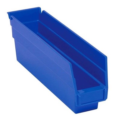 QUANTUM STORAGE SYSTEMS QSB100BL Shelf Bin, Blue, Polypropylene Pack of 35 