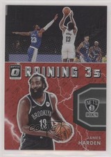 2021-22 Panini Donruss Optic Raining 3s Red Prizm 19/99 James Harden #5 us0