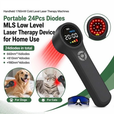 1760mW Cold Laser Therapy Device 660nm 810nm 980nm LLLT Pain Relief Muscle Joint