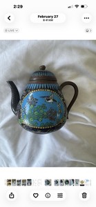 Namikawa Early Possibly Teapot: Japanese Cloisonne