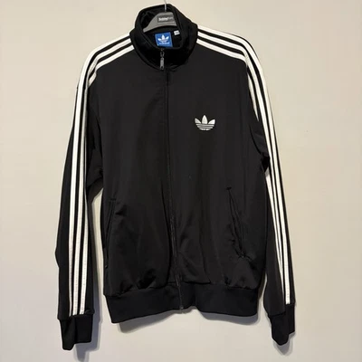 adidas Originals Men's XL Black/White 3-Stripes Full-Zip Track Jacket Tricot - Image 1 of 4