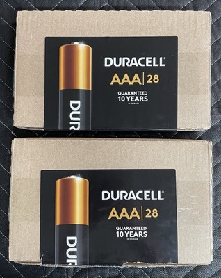Duracell AAA Batteries - 2 Packs Of 28 - 56 Batteries Total - Open Box + Sealed