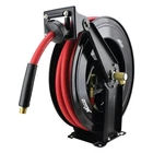 Milton® Steel Dual Arm Auto-Retractable Hose Reel, 1/2" x 50 ft. Rubber Hose