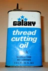 Vintage 1960S Galaxy thread cutting oil can original lid Galaxy Chemical Chicago