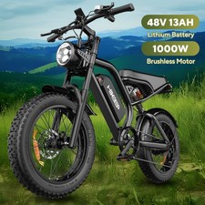 Electric Bike 1000W Electric Bicycle 48V 15AH 20" Fat Tire Mountain e bike Adult