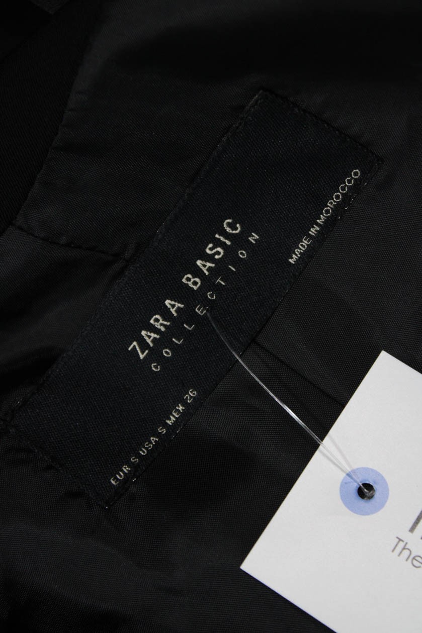 Zara Basic Womens Cropped Collarless Flounce Slee… - image 7