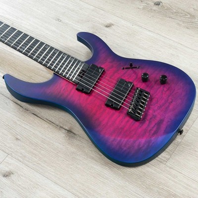 Legator Ninja N7FSS Super Shred Multi-Scale 7-String Guitar, Hyper Nova Blue