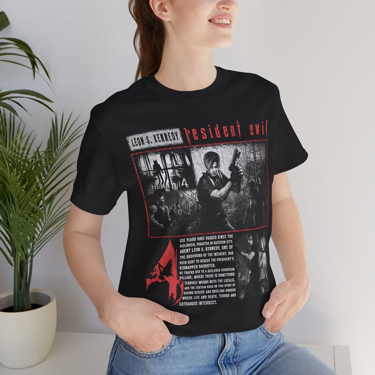 Resident Evil 4 Shirt, Leon Kennedy Tee, Vintage RE4 Remake