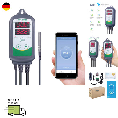 Inkbird Thermostat ITC-308-WIFI Wi-Fi Fernsteuerung Grau
