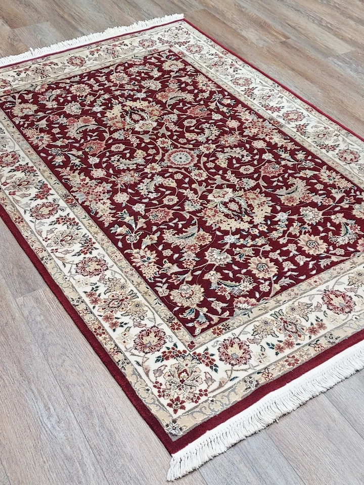 Turkish Rug,Turkish Classic Fish Design Rug,Turkish Silk&wool Bohom Rug, 4x6 Ft - Image 3 of 4