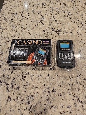 Casino Hand Held 5 in 1 games Poker Black Jack Slots 21 Excalibur & calculator