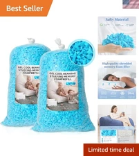 Bean Bag Filler, 10lbs Shredded Memory Foam Filling, Soft Pillow Stuffing Bea...
