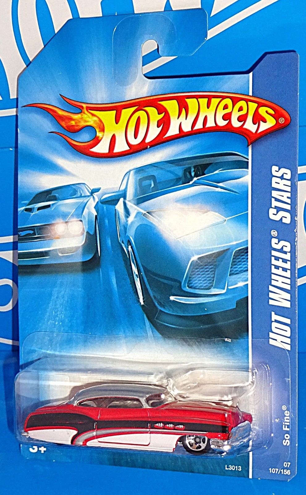 Hot Wheels 2007 International Card Hot Wheels Stars #107 So Fine Red w/ 5SPs