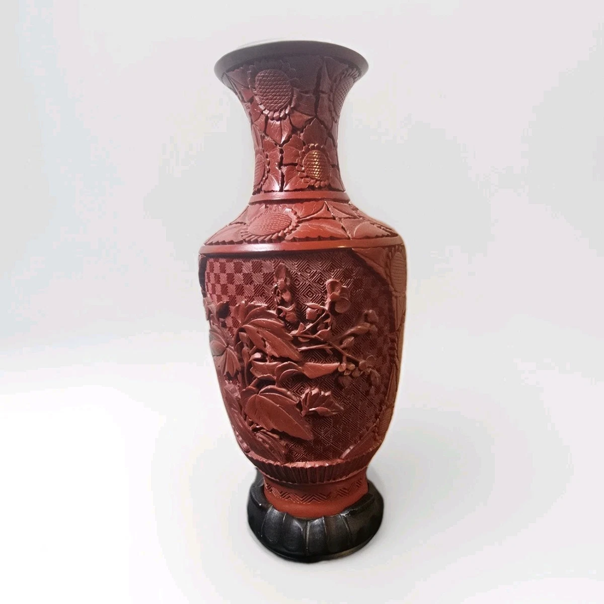 红色黄铜主中国古董花瓶| eBay