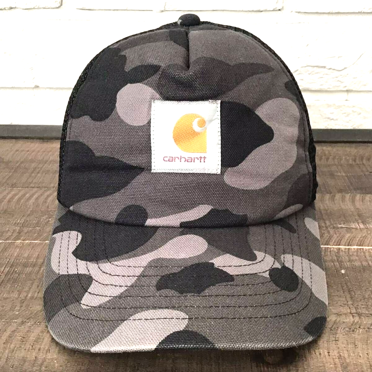 A Bathing Ape × Carhartt Collaboration Black Camo Trucker A Bathing Ape × Carhartt Collaboration Black Camo Trucker