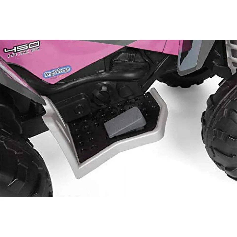 Vehículo todo terreno Polaris Outlaw MXR 450 12V alimentado por batería, edades 3+, rosa Foto 3 de 4