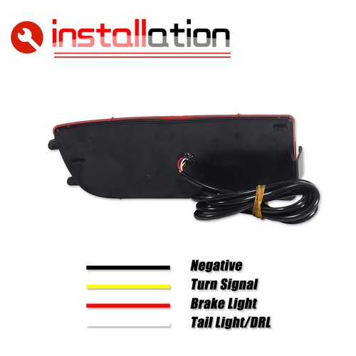 2X Red LED Rear Bumper Reflector Tail Signal Lights For 07-18 Benz Sprinter W90 - Picture 9 of 12