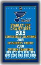 ST.Lous Hockey Team Memorable Flag 90x150cm 3x5ft Blues Winner Best Banner