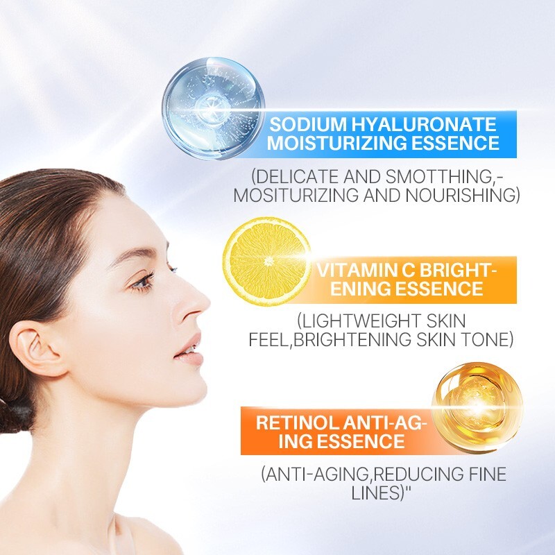 Whitening Face Serum Set Dark Spot Remover Retinol Vitamin C Firming Skin Care