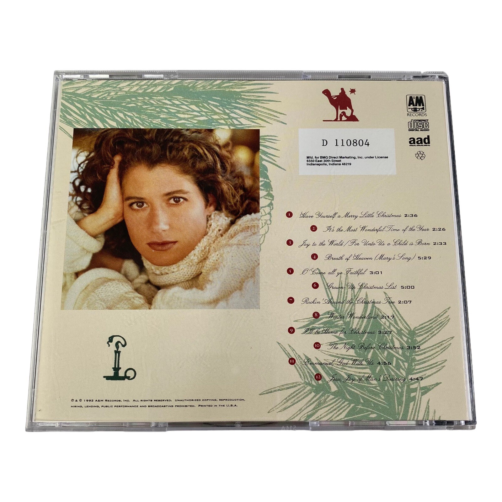 Amy Grant Home For Christmas (CD, 1992 A&M Records) Holiday, Christian