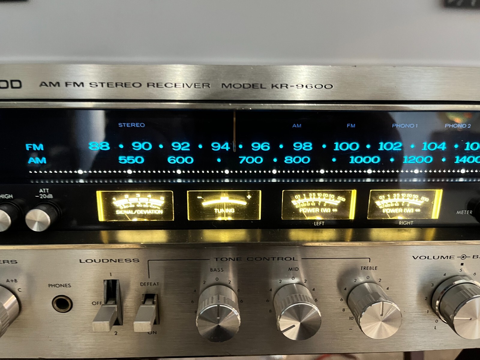 Vintage Kenwood KR9600 AM/FM Stereo Receiver Powers On. No Sound eBay