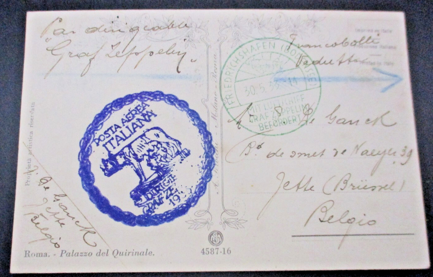 VOLO ZEPPELIN - ZEPPELIN P.A. L. 3 + DECENNALE C. 35 + others 'ROME 26.5.35'