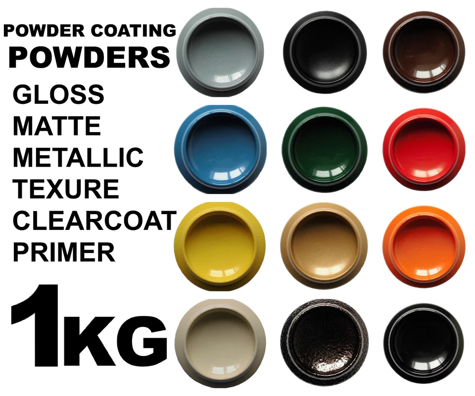 RIPOL Powder Coating Paint Powder 1KG RAL Colors Gloss Matte Clearcoat Metallic Primer