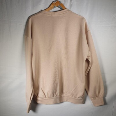 beige oversized graphic sweatshirt 'california los angeles' boohoo size