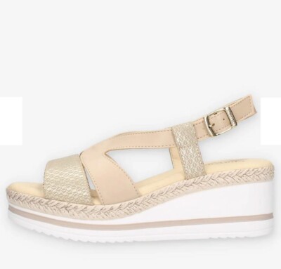 Cliawalk Damen Sandalen mit Keilabsatz aus Kunstleder, 26 Trendy 26 - CAN (Hanf)