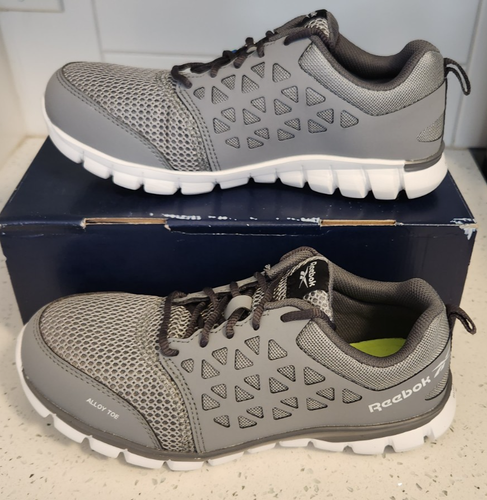 Zapato de Trabajo Reebok Sublite Cojín Aleación Puntera Memoria Masaje Gris Para Hombres 7W NUEVO - Imagen 2 de 10