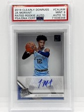 2019-20 Clearly Donruss Ja Morant Rated Rookie Auto Psa 9