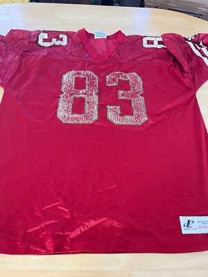 JJ Stokes 49ers #83 Red Athletic Jersey Large XL (50) J25