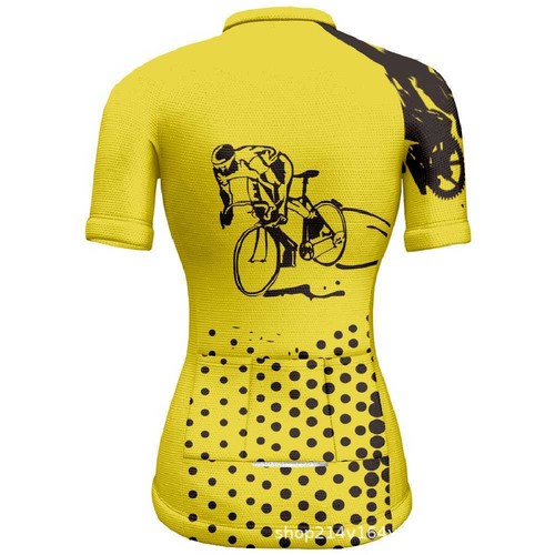 Women's Short Sleeve Cycle Jersey Top Full Zip Ladies Bike Cycling Jersey Shirt - Picture 4 of 41